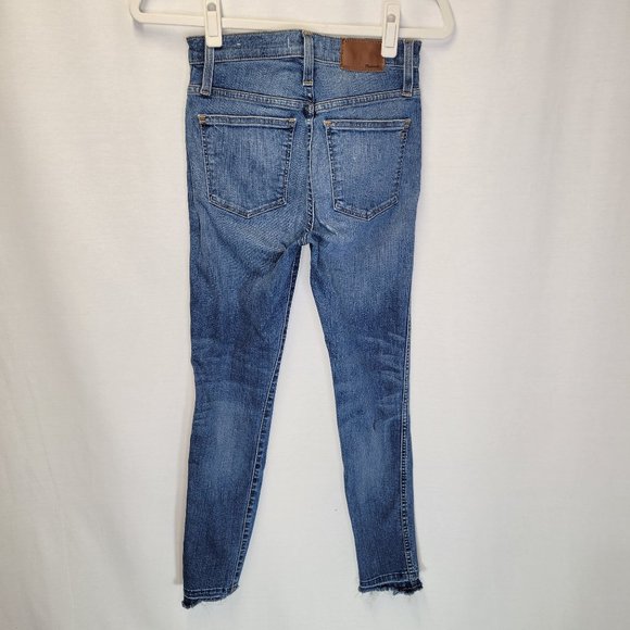 Madewell Women's Size 26 Jeans Raw Hem High Rise Distressed - Picture 2 of 9